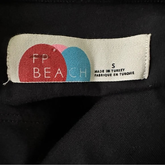 FP Beach Free‎ People Bubbly Puff Sleeve Ribbed Off Shoulder Mini Dress Black Sm - Picture 10 of 13